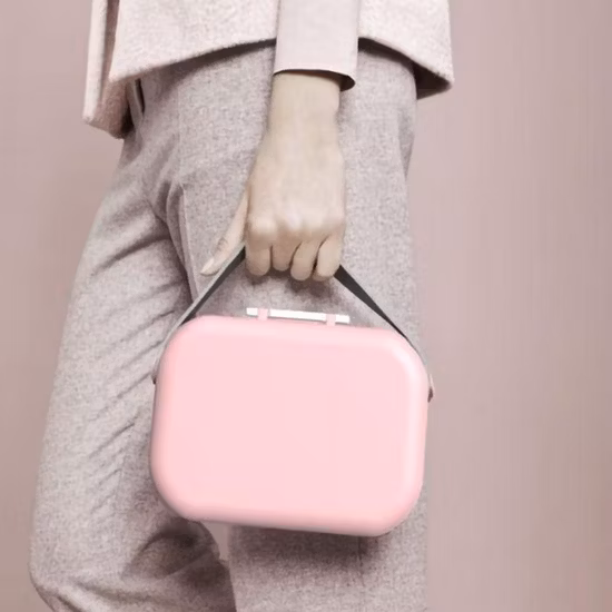 Aveco nuovo contenitore per il pranzo portatile alla moda da 800 ml in plastica riciclata con fibbia, materiale PP, resistente, leggero, adatto al microonde, cucchiaio, forchetta, spazio