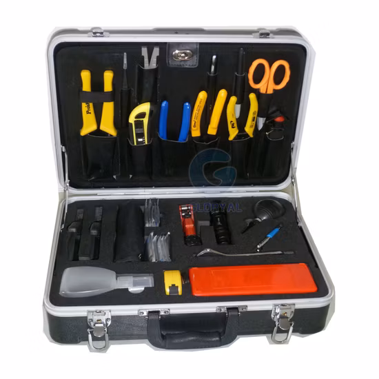 Cassetta degli attrezzi completamente fornita per il collegamento dei cavi ottici